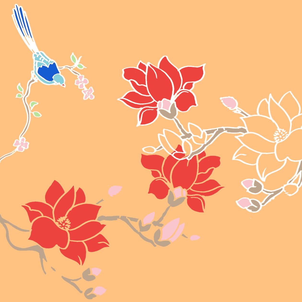 开花鸟 作者 安娜·普拉茨（Anna Platts）