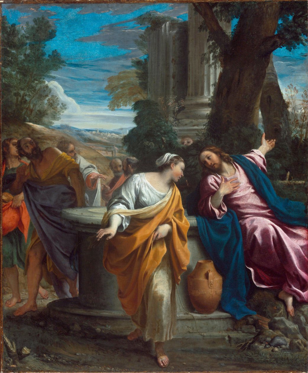 基督与撒玛利亚妇人 作者 Annibale Carracci