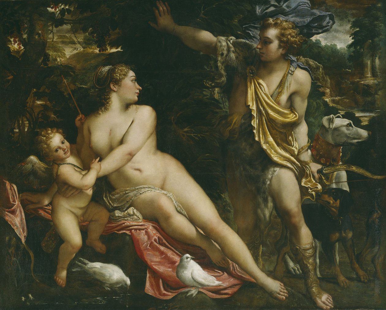 金星，阿多尼斯和丘比特 作者 Annibale Carracci