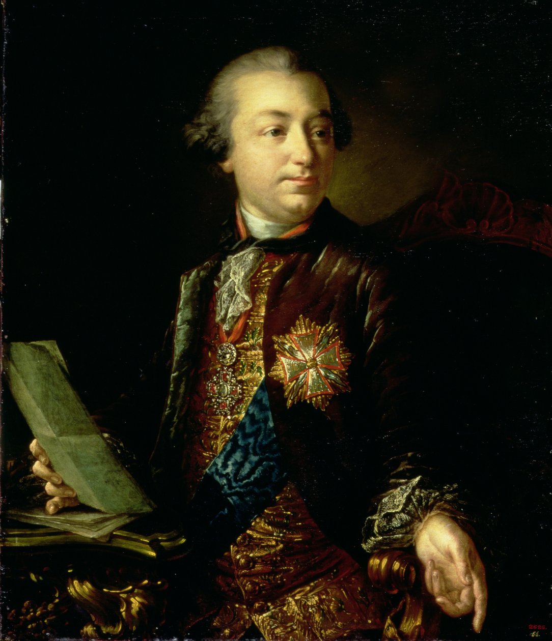 Ivan Ivanovich Shuvalov（1727-97）艺术学院院长的肖像 作者 安东·帕夫洛维奇·洛森科（Anton Pavlovich Losenko）