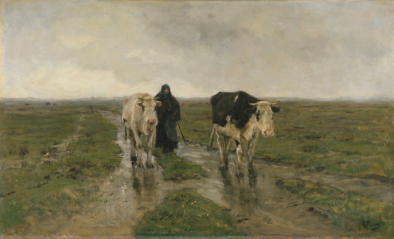换牧场，ca。 1880年代。 作者 安东·莫夫（Anton Mauve）