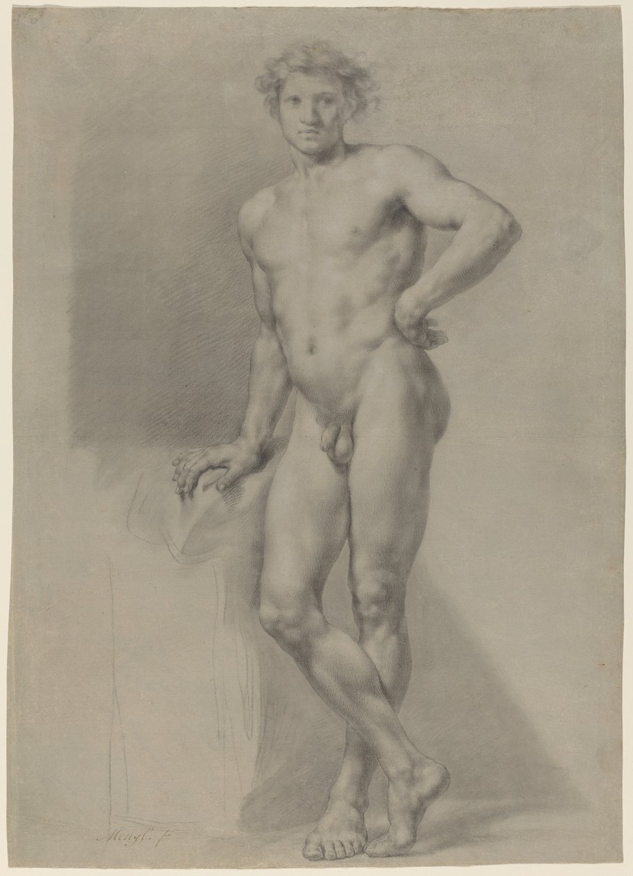 男性裸体研究 作者 安东·拉斐尔·蒙斯（Anton Raphael Mengs）