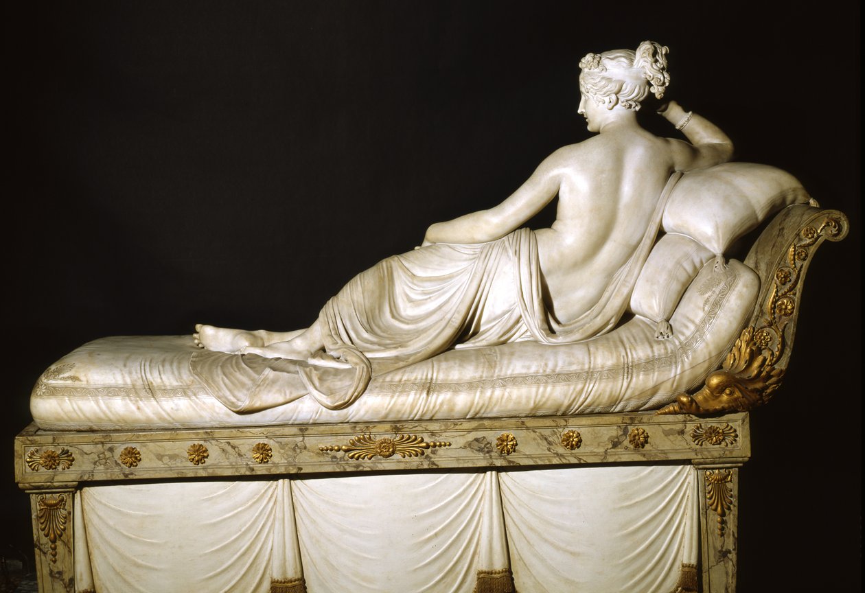 Pauline Bonaparte作为维纳斯凯旋，c.1805-08（大理石） 作者 安东尼奥·卡诺瓦