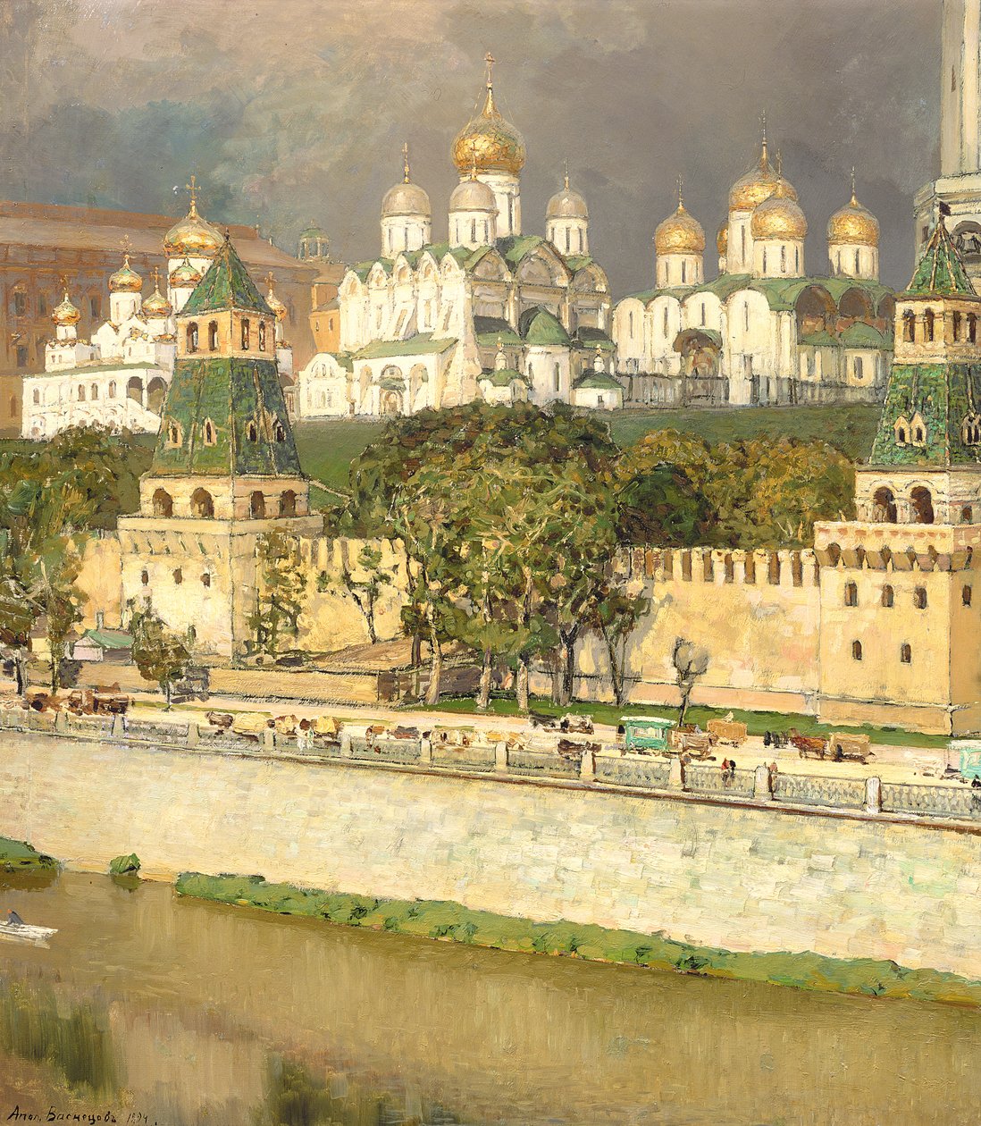 1894年莫斯科克里姆林宫的大教堂 作者 阿波利纳里（Apollinari Mikhailovich Vasnetsov）