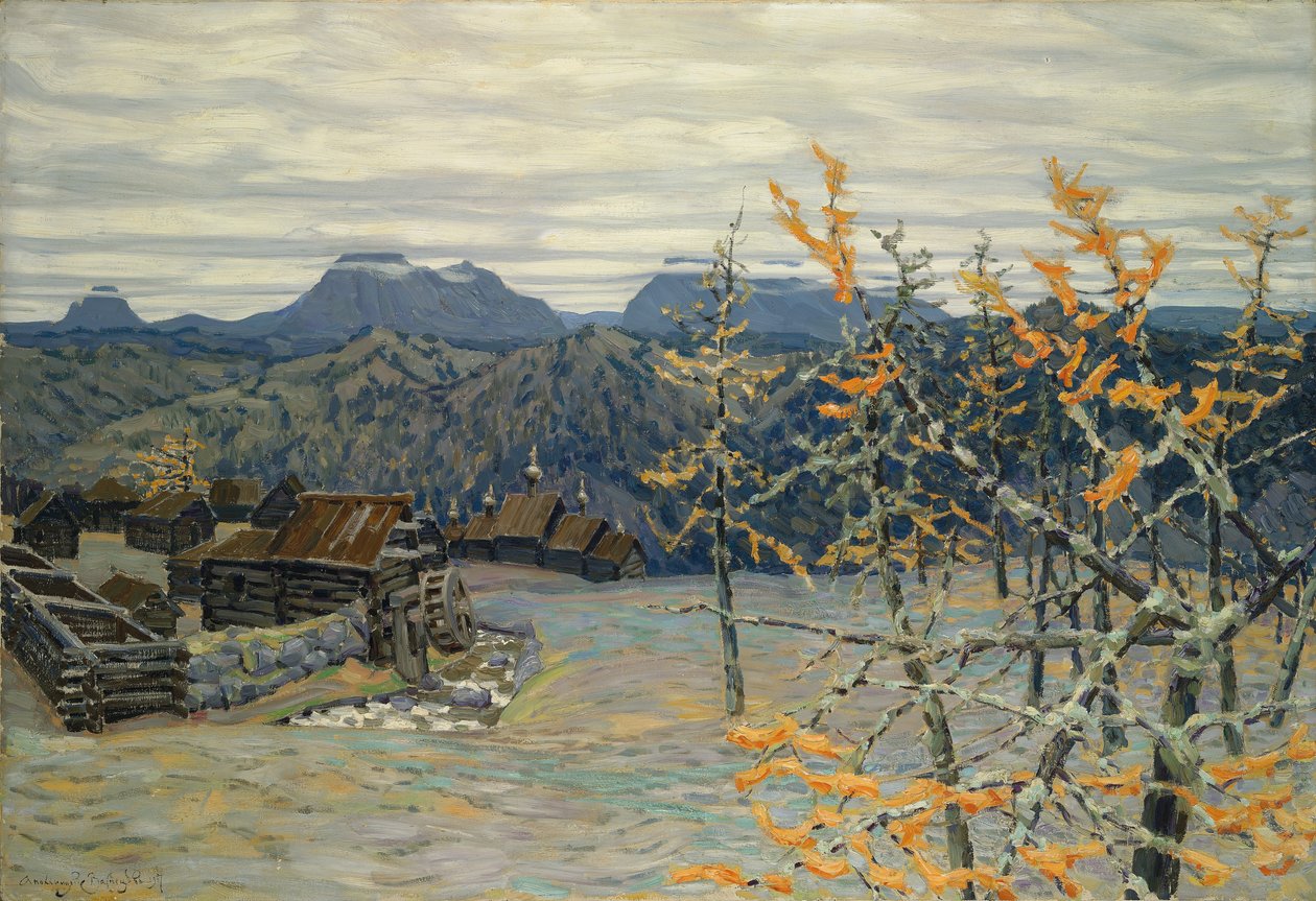乌拉尔山脉的村庄 作者 阿波利纳里（Apollinari Mikhailovich Vasnetsov）