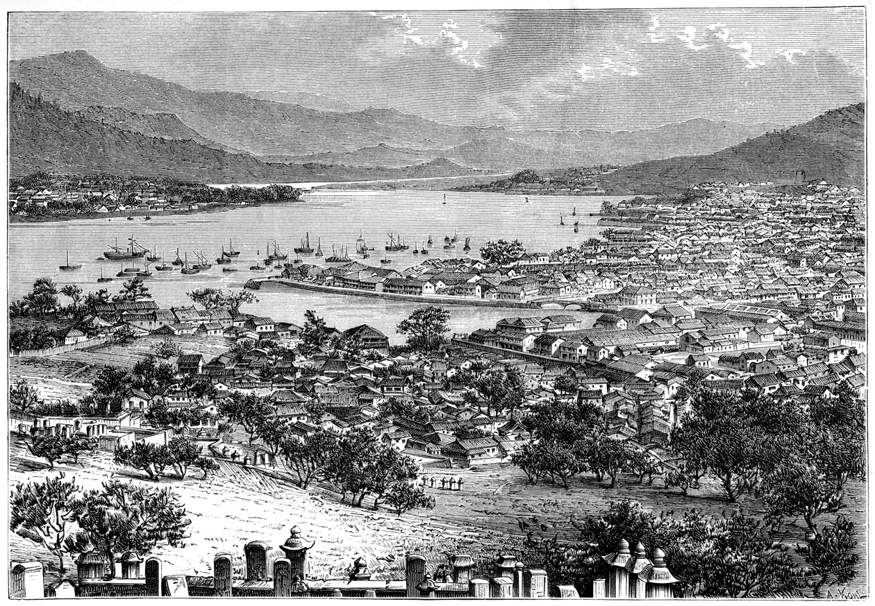 1895年，日本长崎。 作者 阿曼·科尔（Armand Kohl）