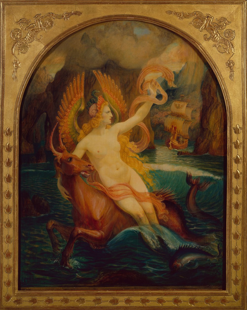 海妖》，约1897年（布面油画） 作者 Armand Point