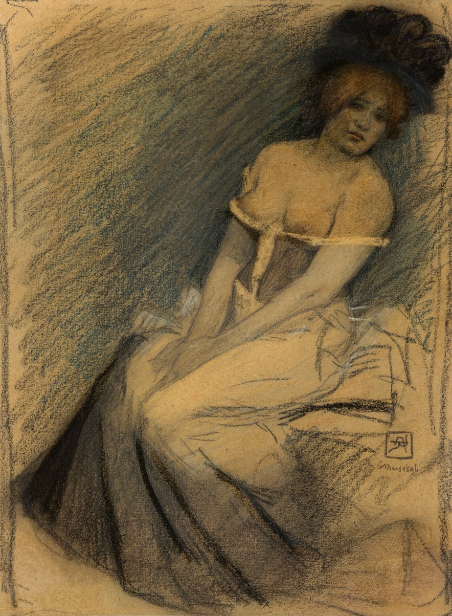 等待，1896年。 作者 阿曼德·拉森福斯