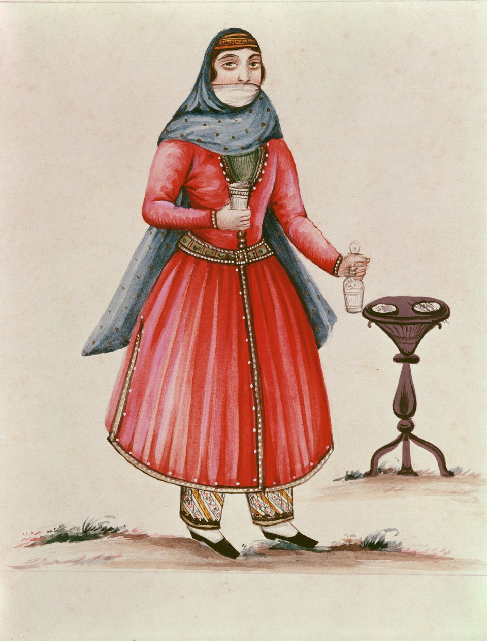亚美尼亚服装c.1840（纸上wc） 作者 亚美尼亚学校