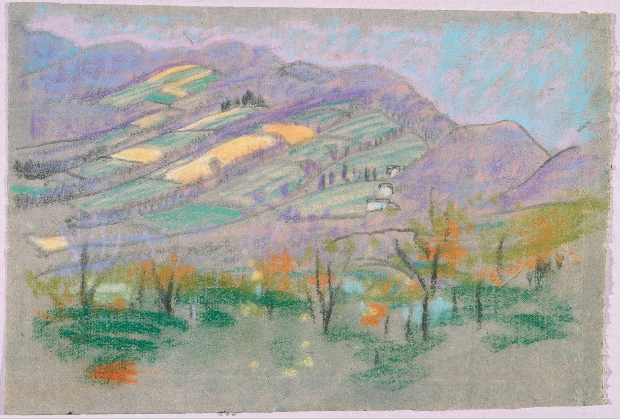 与紫色山的风景 作者 亚瑟·鲍恩·戴维斯