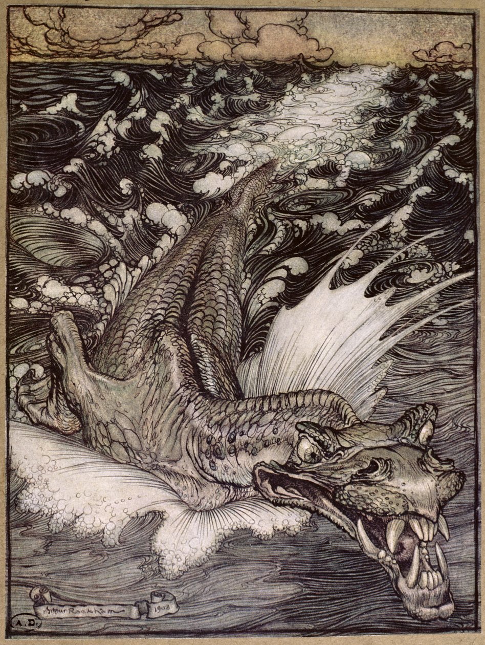 利维坦 作者 亚瑟·拉克汉姆（Arthur Rackham）
