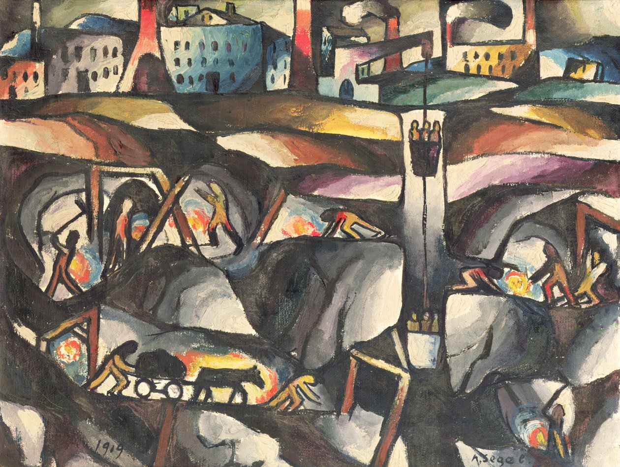采矿，1919年 作者 阿瑟西格尔
