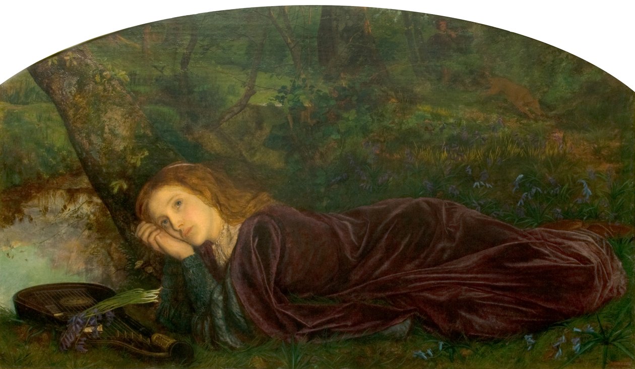 琵琶中的裂痕，1861-62 作者 亚瑟·休斯