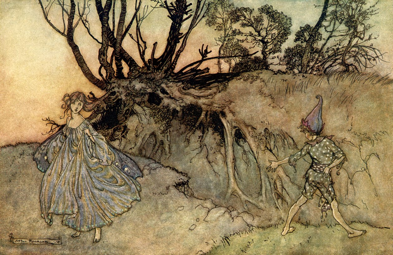 仲夏夜之梦 作者 亚瑟·拉克汉姆（Arthur Rackham）