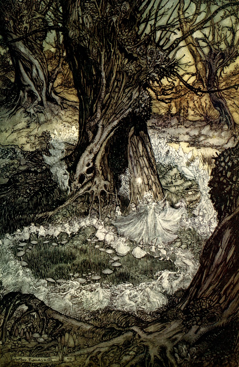仲夏夜之梦 作者 亚瑟·拉克汉姆（Arthur Rackham）