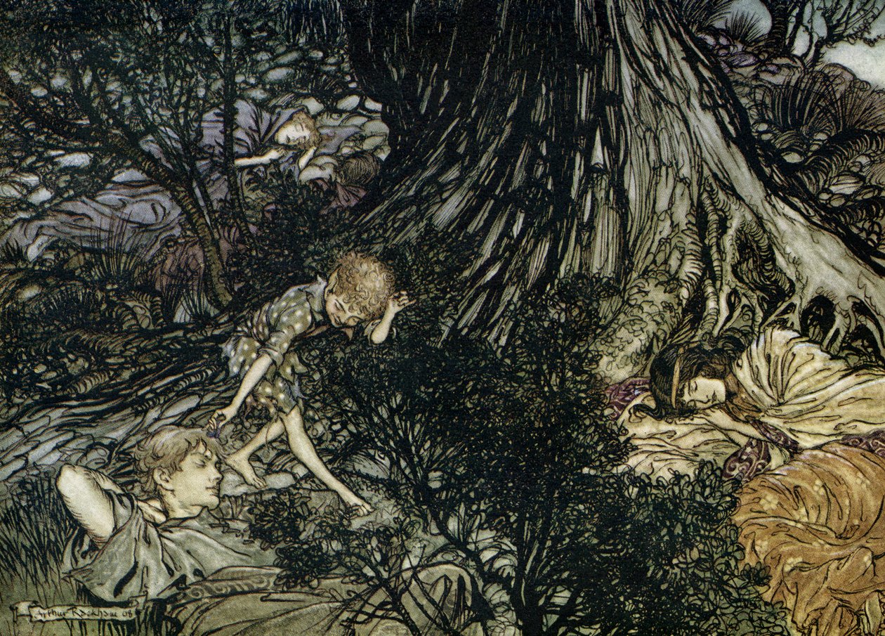 仲夏夜之梦 作者 亚瑟·拉克汉姆（Arthur Rackham）