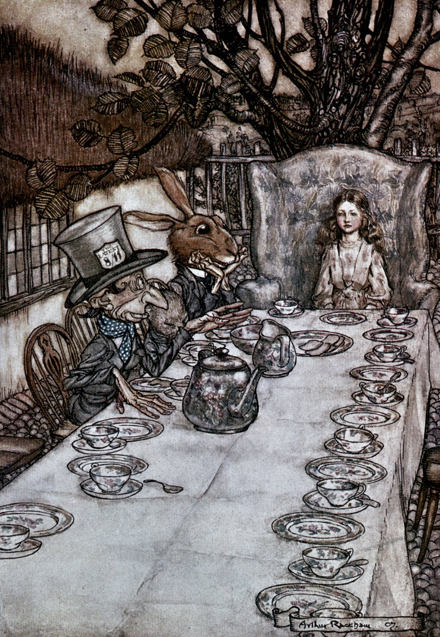 爱丽丝梦游仙境》，1917年 作者 亚瑟·拉克汉姆（Arthur Rackham）