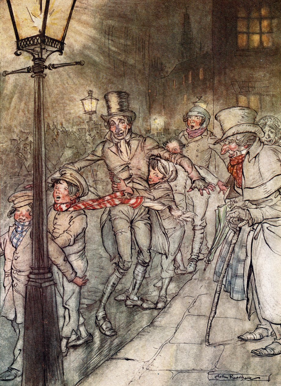 圣诞颂歌，亚瑟拉克姆 作者 亚瑟·拉克汉姆（Arthur Rackham）