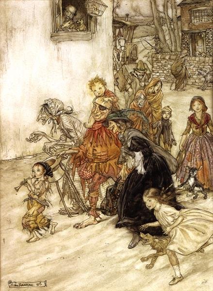 鹅妈妈的插图 作者 亚瑟·拉克汉姆（Arthur Rackham）