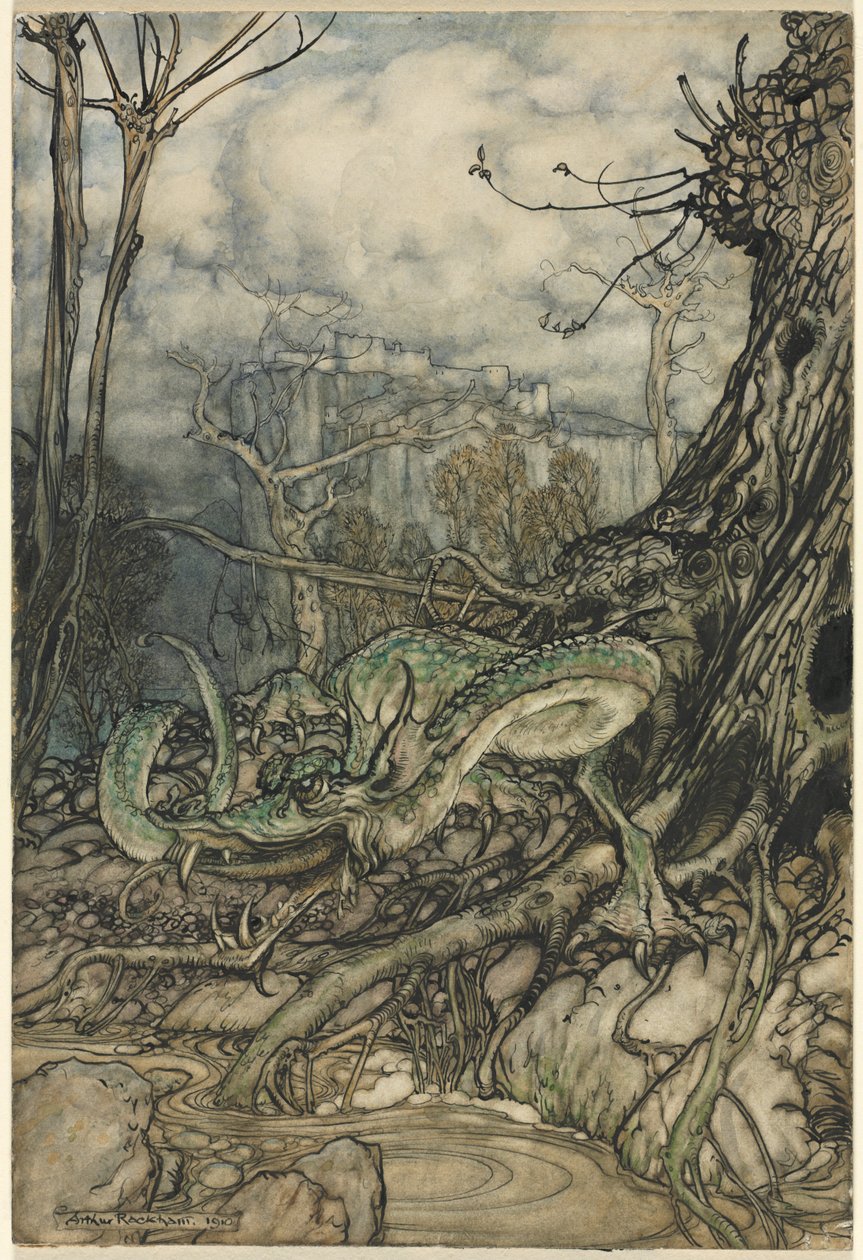 青龙 作者 亚瑟·拉克汉姆（Arthur Rackham）