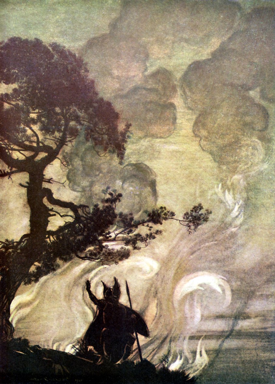 女武神Valkyrie 作者 亚瑟·拉克汉姆（Arthur Rackham）