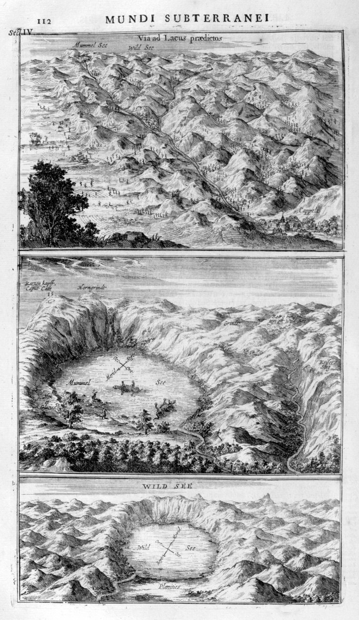 湖泊地质，1678年 作者 阿塔纳修斯·基歇尔