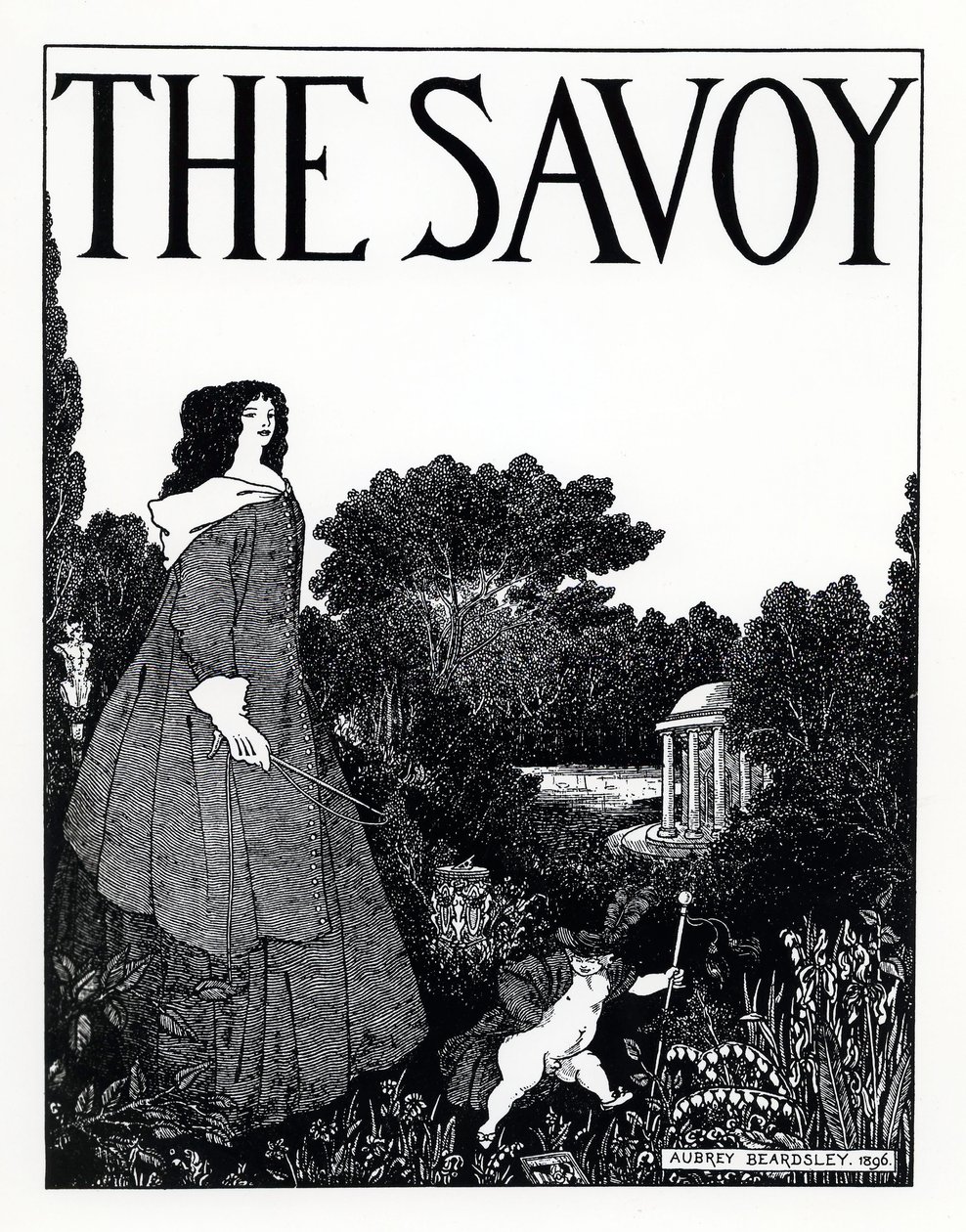 1896年&39;The Savoy&39;的标题页 作者 奥布里·比尔兹利