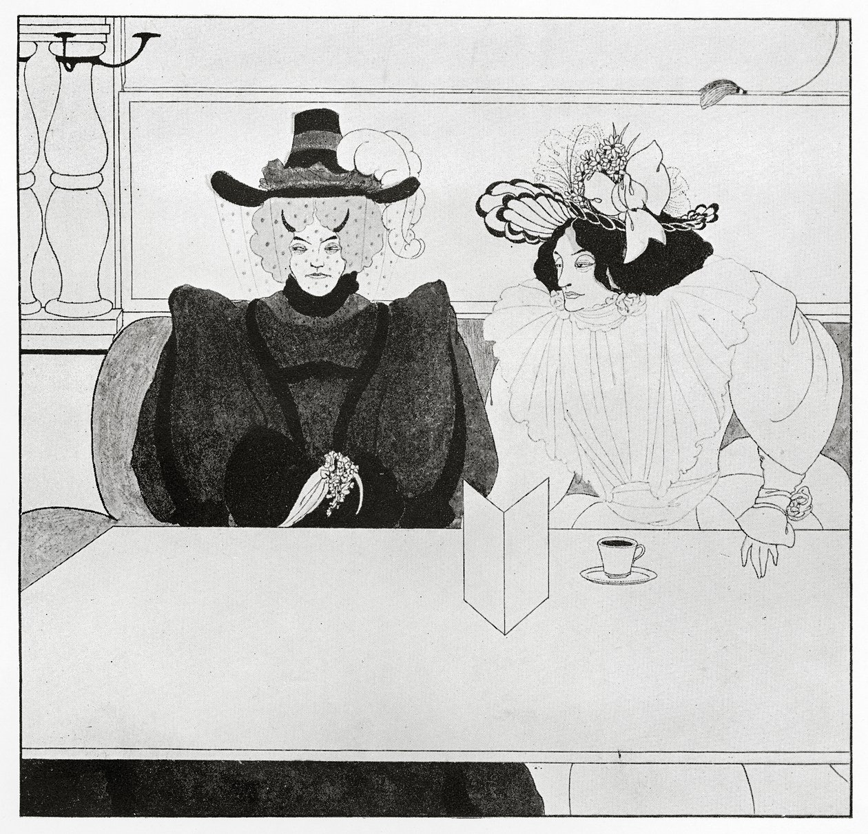 黑咖啡，1895年 作者 奥布里·比尔兹利