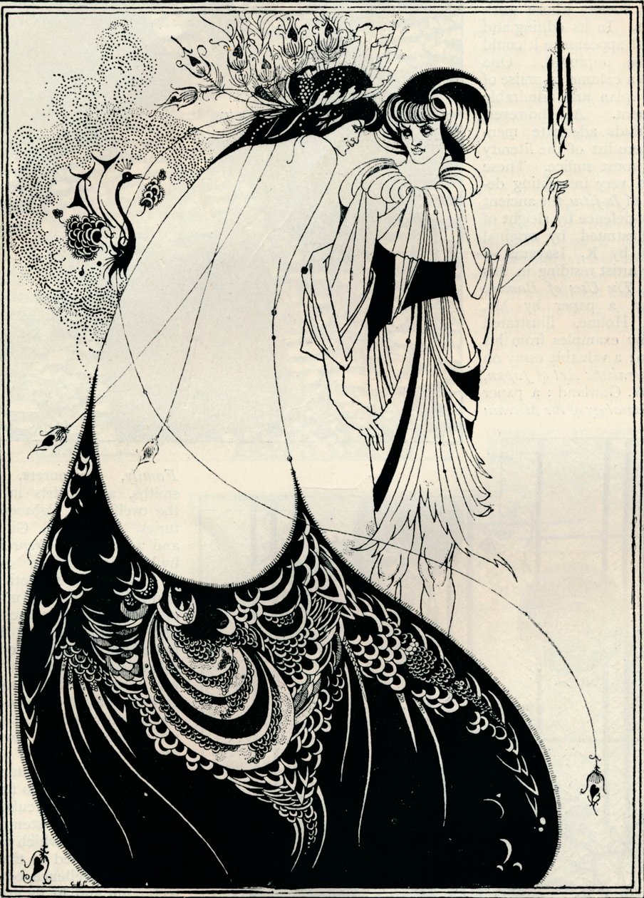 孔雀姑娘，1893年 作者 奥布里·比尔兹利