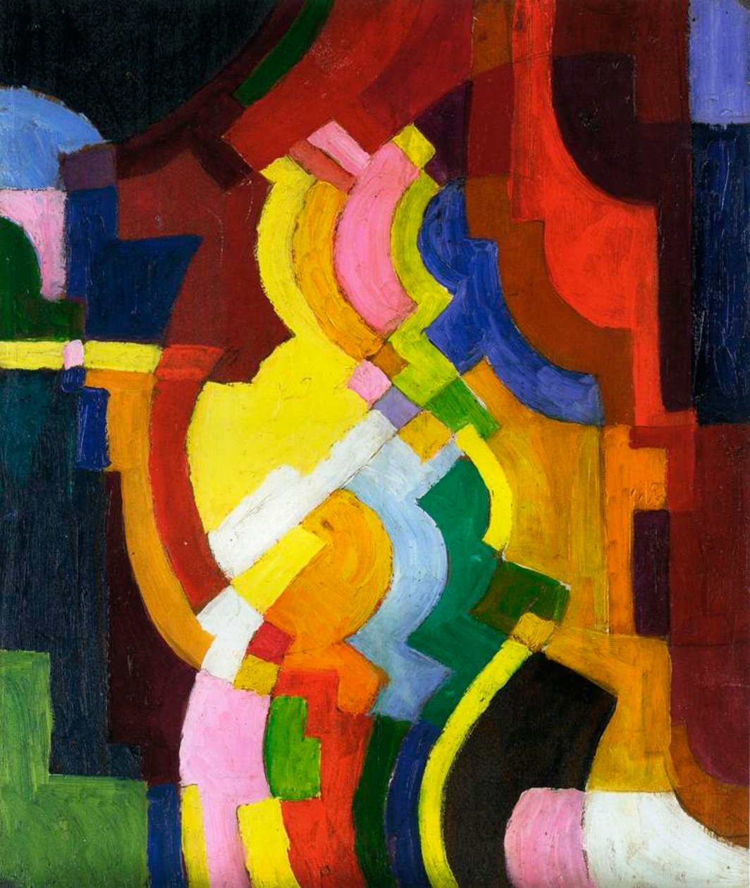 彩色表格III，1913年 作者 奥古斯特·马克