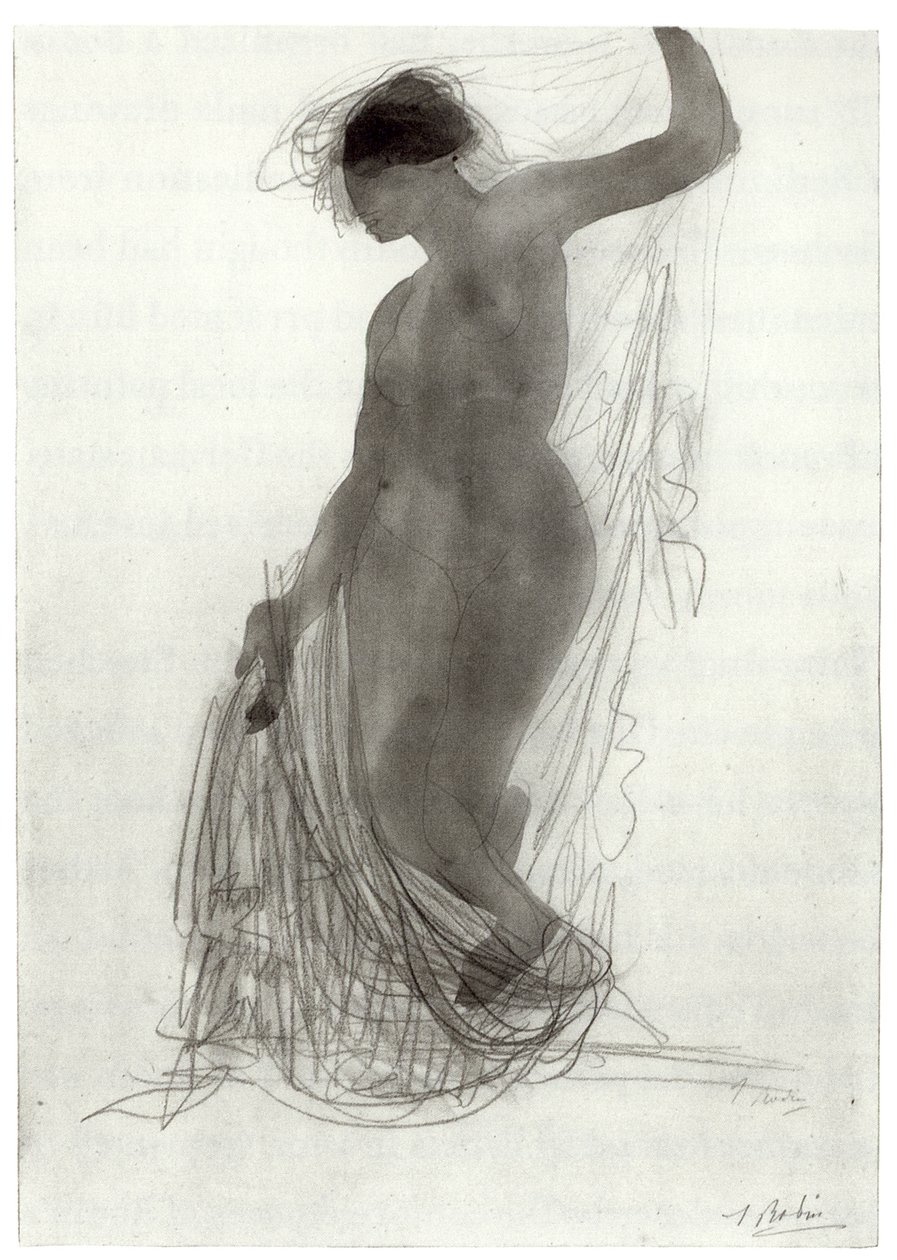 与Draperiesn的裸体 作者 奥古斯特·罗丹（Auguste Rodin）