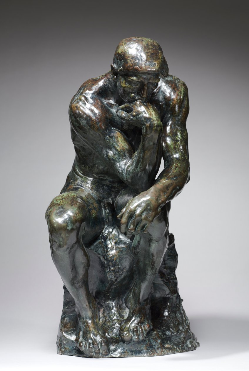 思想家，c。 1880年。 作者 奥古斯特·罗丹（Auguste Rodin）