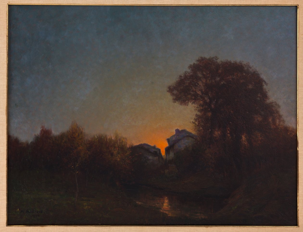 夕阳下的风景（布面油画） 作者 奥古斯托·巴拉基