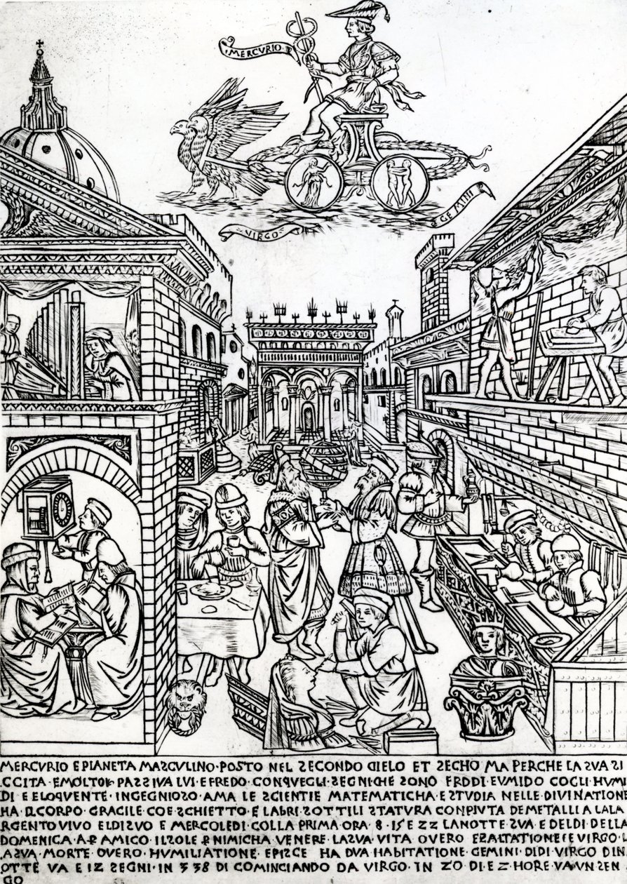 水星，c.1464 作者 巴奇奥·巴尔迪尼