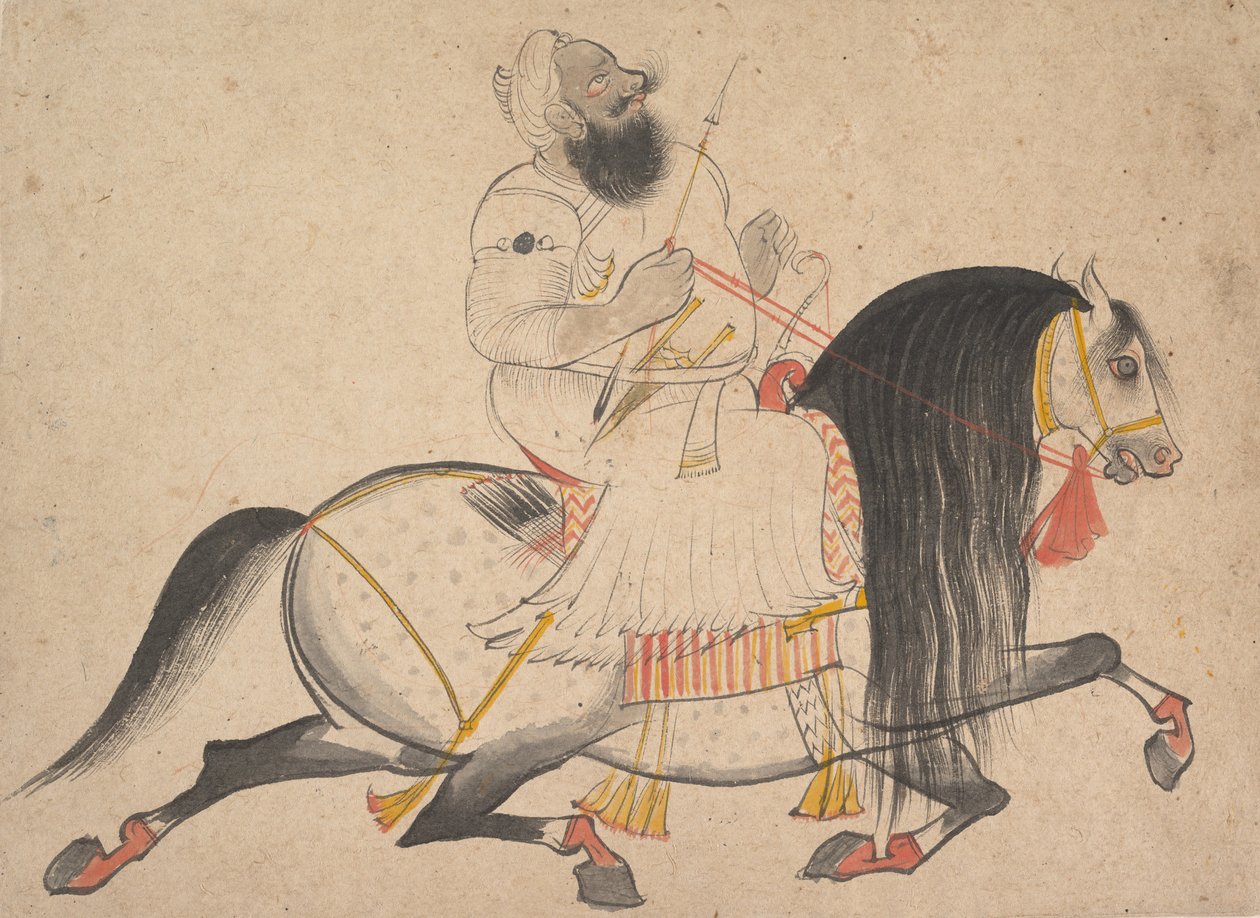 一个贵族的马术肖像，约1775年。 作者 巴赫塔