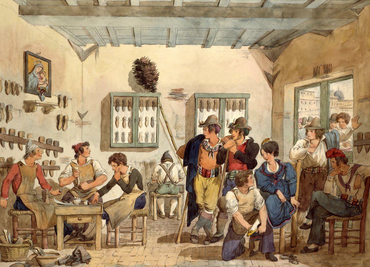 补鞋匠的商店 作者 Bartolomeo Pinelli