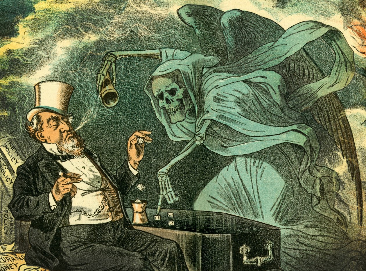 赌博与死亡，1883年 作者 伯纳德·吉拉姆
