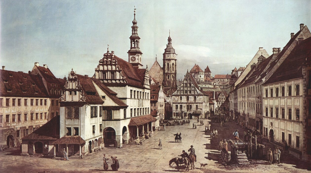 皮尔纳市场广场 作者 贝尔纳多·贝洛托（Canaletto）