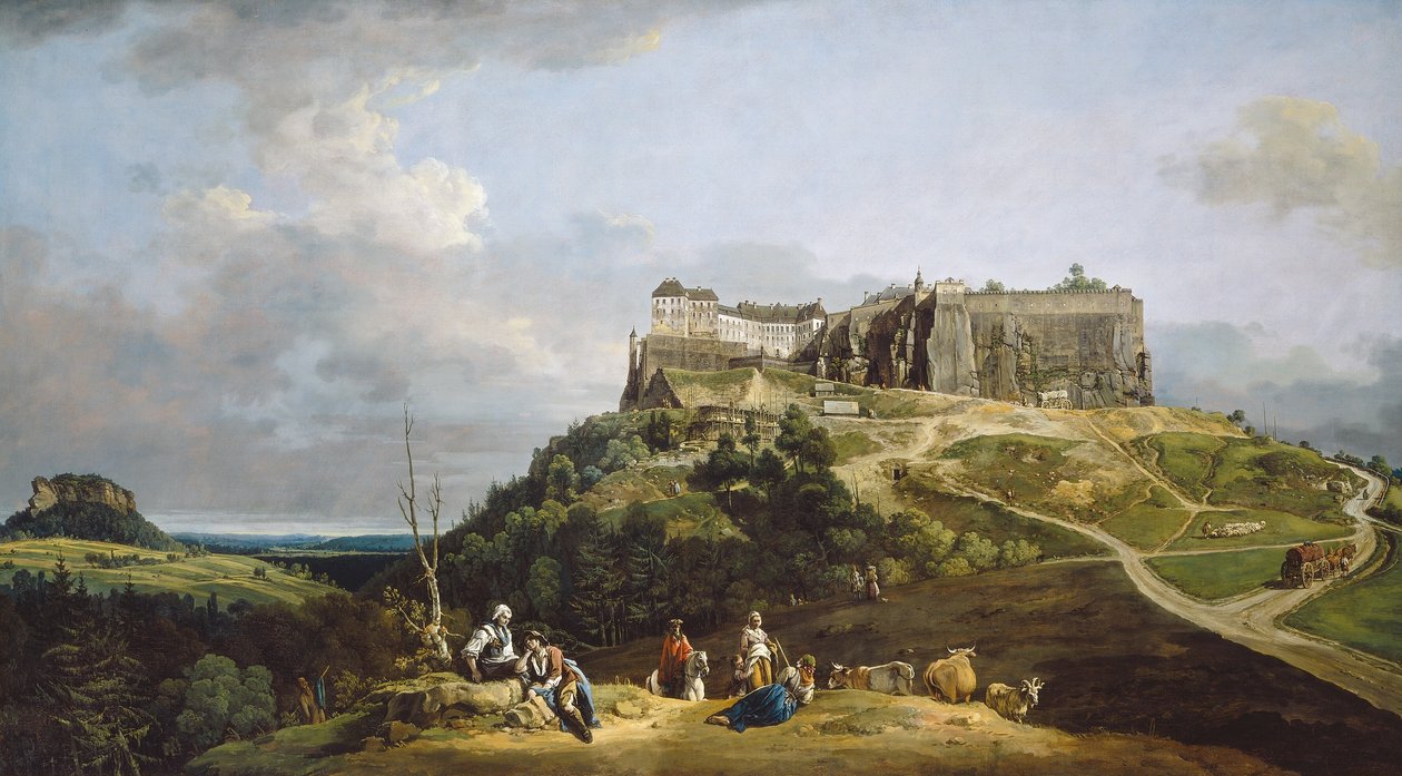 堡垒Königstein 作者 贝尔纳多·贝洛托（Canaletto）