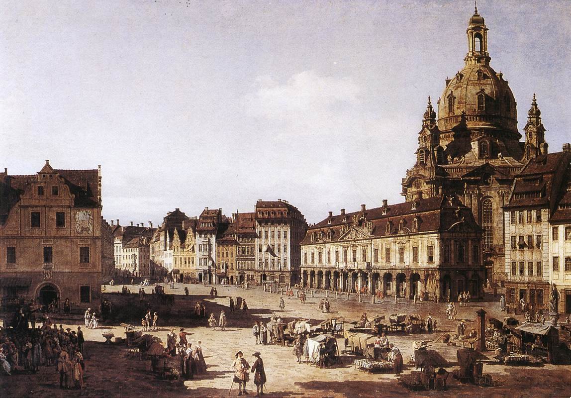 德累斯顿新市场广场 作者 贝尔纳多·贝洛托（Canaletto）