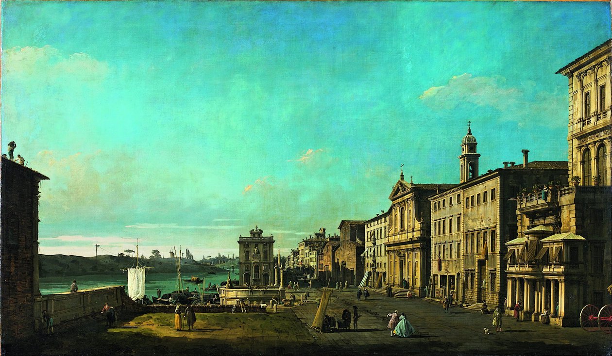 通过di Ripetta看法在罗马 作者 贝尔纳多·贝洛托（Canaletto）