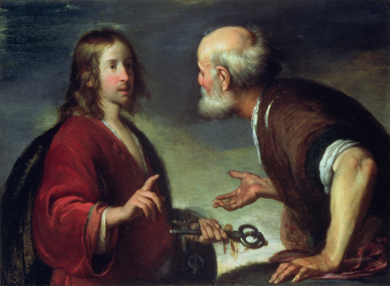 向圣彼得交付钥匙 作者 贝尔纳多·斯特罗兹（Bernardo Strozzi）