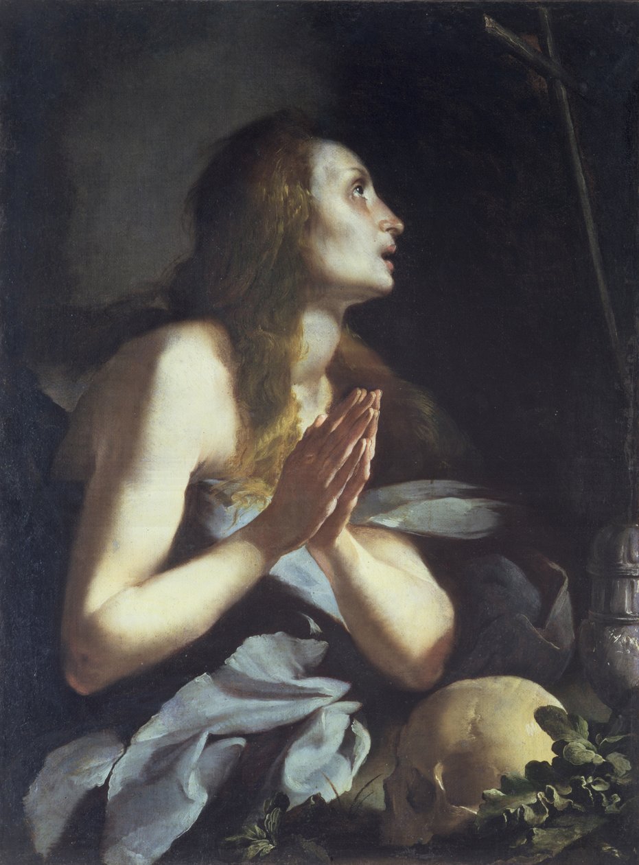 抹大拉，1617-18 作者 贝尔纳多·斯特罗兹（Bernardo Strozzi）