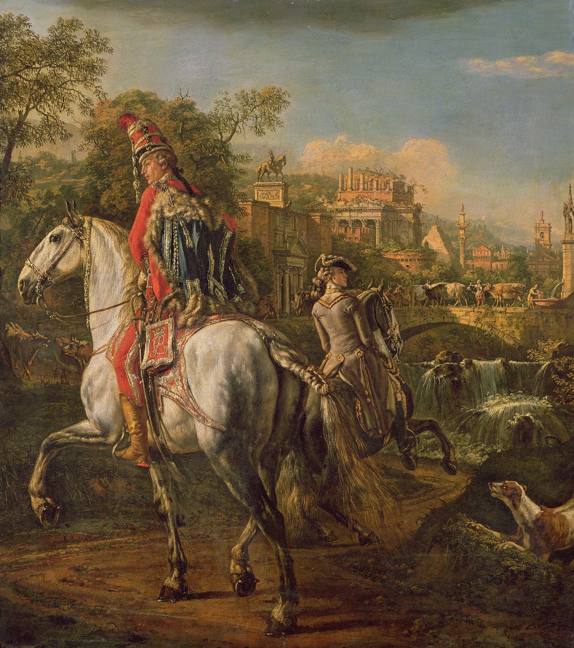 骑马的轻骑兵，1773年 作者 贝尔纳多·贝洛托（Canaletto）