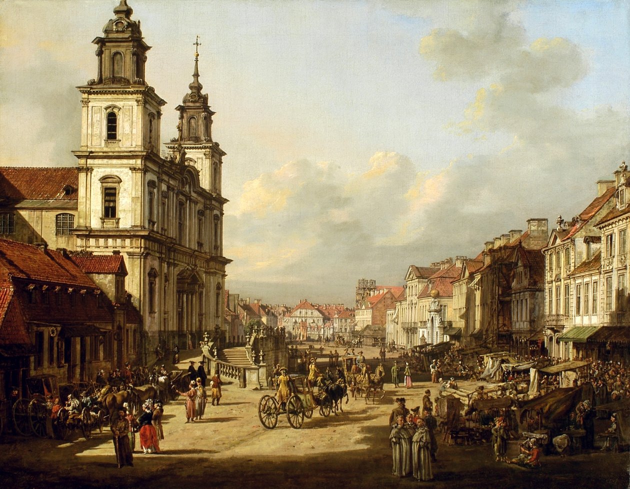 华沙圣十字教堂 作者 贝尔纳多·贝洛托（Canaletto）