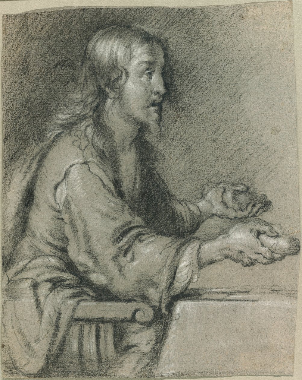基督在以马忤斯献饼 作者 贝尔纳多·斯特罗兹（Bernardo Strozzi）