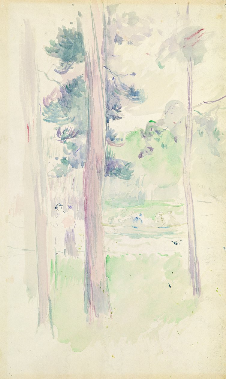 松树湖边，1893年 作者 贝特·莫里索（Berthe Morisot）