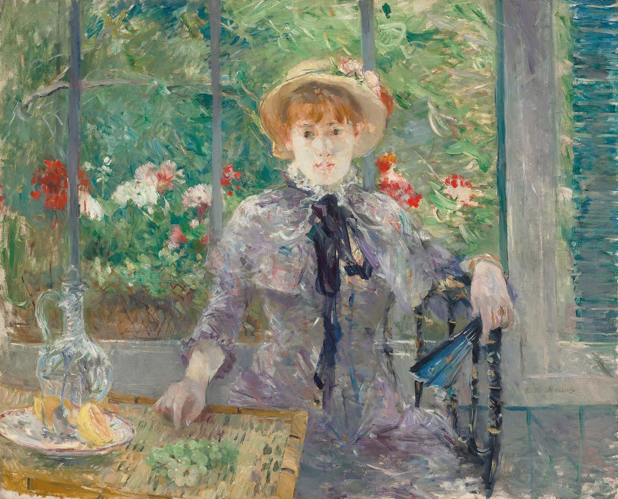 早餐后，1881年 作者 贝特·莫里索（Berthe Morisot）