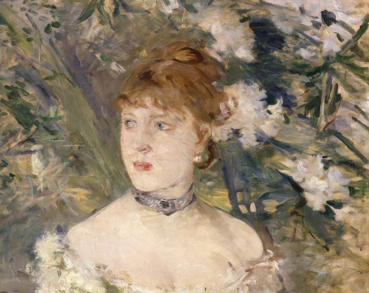 年轻女子在舞厅 作者 贝特·莫里索（Berthe Morisot）