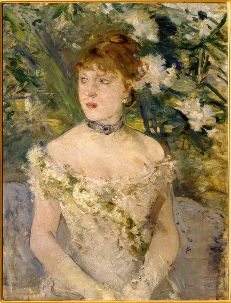 年轻女子在舞厅 作者 贝特·莫里索（Berthe Morisot）